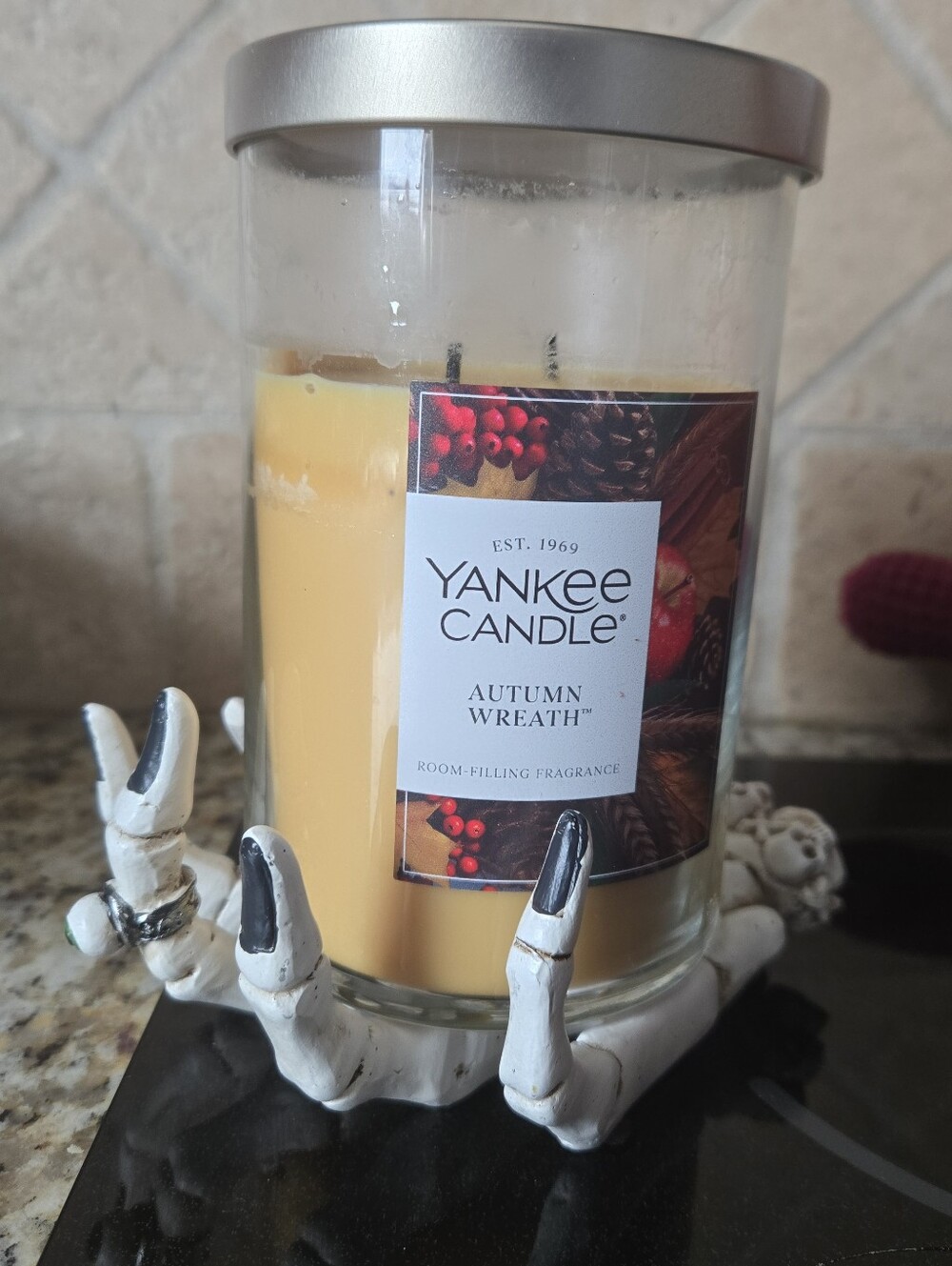 Skeleton Halloween Candle Holder